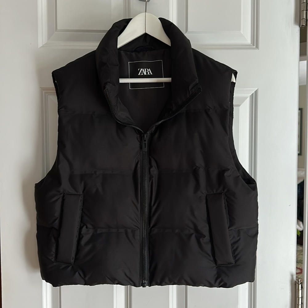 Zara cropped winter vest